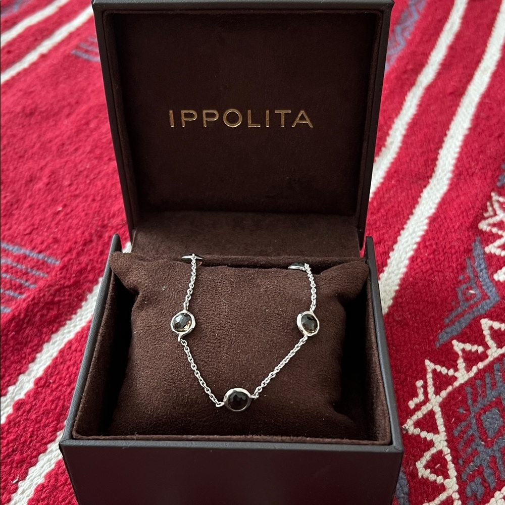 Ippolita Sterling Silver Necklace with Dark Stones